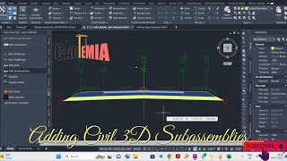 3 Adding Subassemblies to an Assembly in Civil 3D Video 37 [upl. by Arymat]