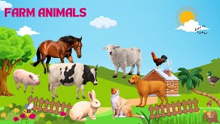 Farm Animals for Kids Learn Farm Animals Kids Learning Video Farm Animals Sound [upl. by Notsuj583]