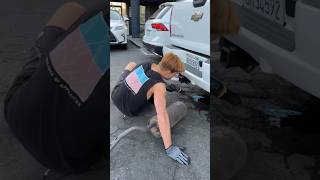 Stealing people’s exhaust prank in the hood… 👀😳 [upl. by Torhert]