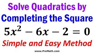 How to Solve Quadratic Equations by Completing the Square Simple and Easy Method [upl. by Savvas]