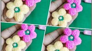 Crochet Puff Flowers 🌺 Very Simple Pattern For Beginners [upl. by Shanks]