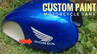 How to Custom Painting Motorcycle Tank [upl. by Norabel]