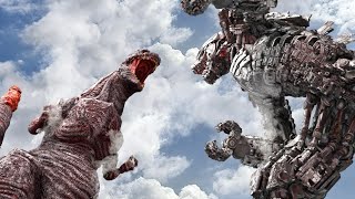 Mecha Godzilla vs Shin Godzilla in life action [upl. by Ylrehc]