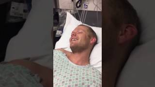 Funniest Reaction Waking Up to Anesthesia  Hilarious Post Surgery  Broken Fibula Dislocated Ankle [upl. by Ahsema219]