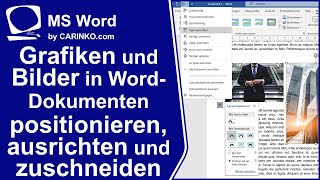 Bilder amp Grafiken in WordDokumenten einfügen positionieren ausrichten amp zuschneiden  carinkocom [upl. by Arnie]