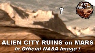 Forbidden CITY RUINS on MARS  In Official NASA Image ArtAlienTV [upl. by Adlare]