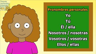 Los pronombres personales para niños Video de Peques Aprenden Jugando [upl. by Ellecrad741]