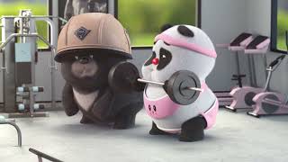 Bamboo Panda❤️ what’s ur muscle memory  Chinese short animation  Funny  熊猫班卜 [upl. by Nayve]