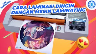 Cara Laminasi Dingin Dengan Mesin Laminating  Laminasi Stiker [upl. by Lseil]