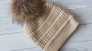 Winter Beanie Crochet Pattern [upl. by Nela]