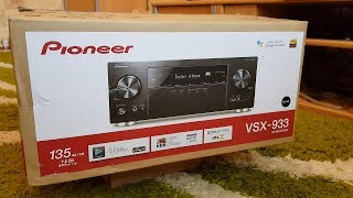 Pioneer VSX933 black AV ресивер огляд  unboxing receiver  Dolby Atmos Vision DTSX HDR 4k [upl. by Munshi422]