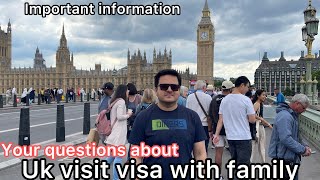 Uk visit visa with family  Important points complete Process and fee [upl. by Enyalb343]