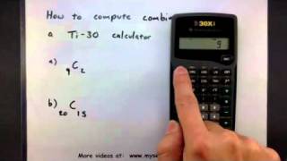 Probability  How to compute combinations using a calculator [upl. by Ostraw28]