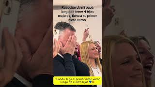 ¡La llegada del primer nieto varón después de cuatro hijas 💙👶 La reacción del abuelo lo dice todo [upl. by Nerret]