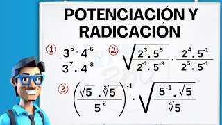 Potenciación y Radicación  3 Ejercicios Resueltos Parte 01 [upl. by Drake]