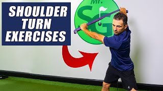 Want a Great Shoulder Turn Do these 5 Stretches [upl. by Arracahs]