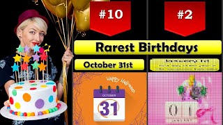 Rarest Birthdays  10 Least Common Birthdays in the World  Least Popular Birthdays growwithalgrow [upl. by Nabi]