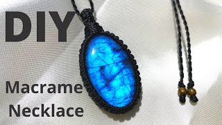 【Macrame Necklace Tutorial】 Let’s Wrap Your Favorite Stone  How To Make A Macrame Necklace [upl. by Roderich]