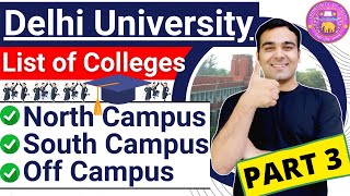 Delhi University Admissions 2022  List of Colleges  OffCampus [upl. by Eniawed]