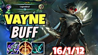 WILD RIFT ADC  VAYNE IS A MONSTER THIS BUFF 44C GAMEPLAY [upl. by Kayle]