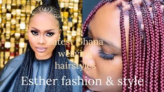 Weaving Ghana cornrows beautiful hairstyles [upl. by Ahsya]