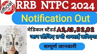 RRB NTPC NOTIFICATIONRAILWAY MEDICALNTPC FORM FILL UPNTPC Syllabus 2024 [upl. by Yseulta]