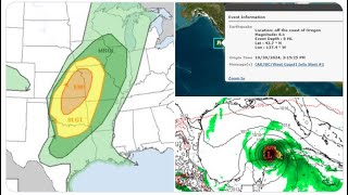 RED ALERT 61 Earthquake off coast of Oregon November Hurricane DANGER USA increasing amp Severe WX [upl. by Megen]