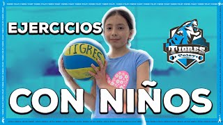 5 👌🏻EJERCICIOS para COMENZAR en el VOLEIBOL con NIÑS [upl. by Wengert498]