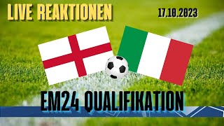 LIVE  EM24 Qualifikation  England vs Italien  Reaktionen [upl. by Elleiand690]