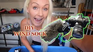 DIY  How to make a wind sock dead cat for Azden Shotgun microphone [upl. by Nylknarf]