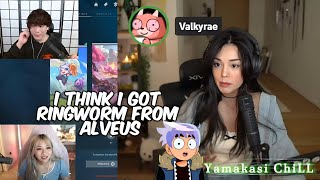 Valkyrae INFECTED Ringworm 🔥😱 ft Sykkuno Pokimane and Yvonne  Yamakasi Chill XD [upl. by Ellirpa]