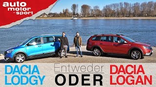 Dacia Lodgy Stepway vs Logan MCV Stepway  Entweder ODER  VergleichReview auto motor und sport [upl. by Ranip]