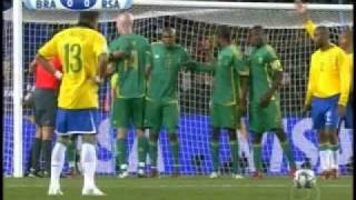 Gol de Daniel Alves  Brasil vs Africa do Sul [upl. by Epillihp616]