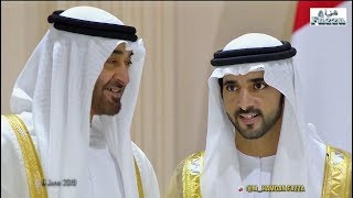 Dubai royal wedding Sheikh Hamdan فزاع FAZZA  amp brothers celebrate with UAE Rulers 6062019 [upl. by Annayad]