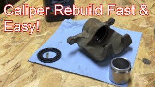 How to Rebuild a Brake Caliper Fast amp Easy [upl. by Onileba625]