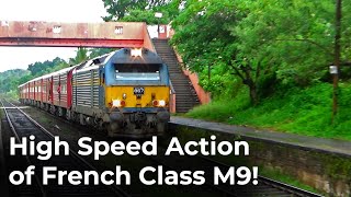 High Speed Action of French Class M9 Locomotive in Sri Lanka Railways [upl. by Goto8]