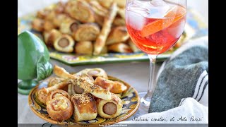 Stuzzichini per laperitivo fatti in casa con la pasta sfoglia  Homemade snacks with puff pastry [upl. by Pals]