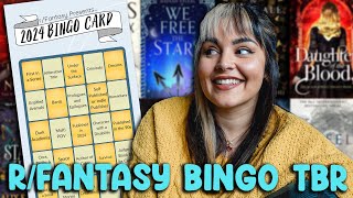 2024 RFantasy Bingo TBR 🎉 Im Participating In A Year Long Readathon [upl. by Froh]