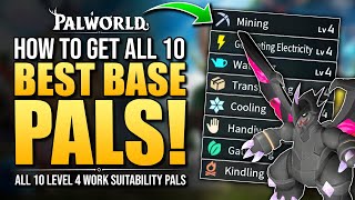 Palworld How To Get ALL 10 Lv4 Base Work Suitability Pals  Best Base Work Pals All Level 4 Pals [upl. by Ivek807]