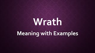 Wrath Meaning with Examples [upl. by Magulac]