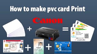 how to print pvc card by Cannon G2010 G1010 G3010 all linktank printer [upl. by Acila]