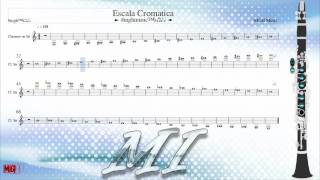 ►Escala cromática  como tocar  posiciones en clarinete Bb  MGH Music™♭♬♪ [upl. by Anehsuc]