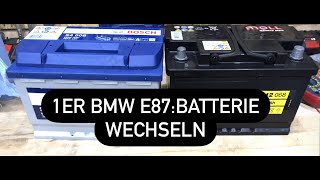 1er BMW E87 Batterie wechseln [upl. by Anivel797]