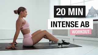 20 MIN INTENSE AB WORKOUT [upl. by Annaerdna904]