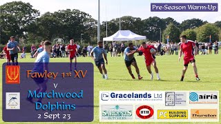 Fawley 1st XV v RLC Marchwood Dolphins XV 2923 Full Game PreSeason Warmup [upl. by Kalikow]