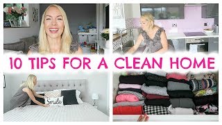 10 TIPS FOR A CLEAN HOME  HABITS FOR KEEPING A CLEAN HOUSE [upl. by Amadis]