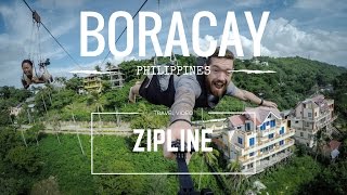 Boracay ZIPLINE AMAZING  Philippines travel Adventures [upl. by Enahc]