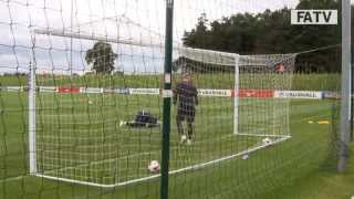 Gerrard Rooney Barkley amp Lampard shooting practice at England training [upl. by Colpin506]