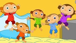 five little monkeys  nursery rhymes  kids songs  rhyme for babies [upl. by Ajim]