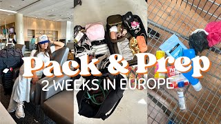 Pack amp Prep with me for 2 Weeks in Europe [upl. by Aylmer]